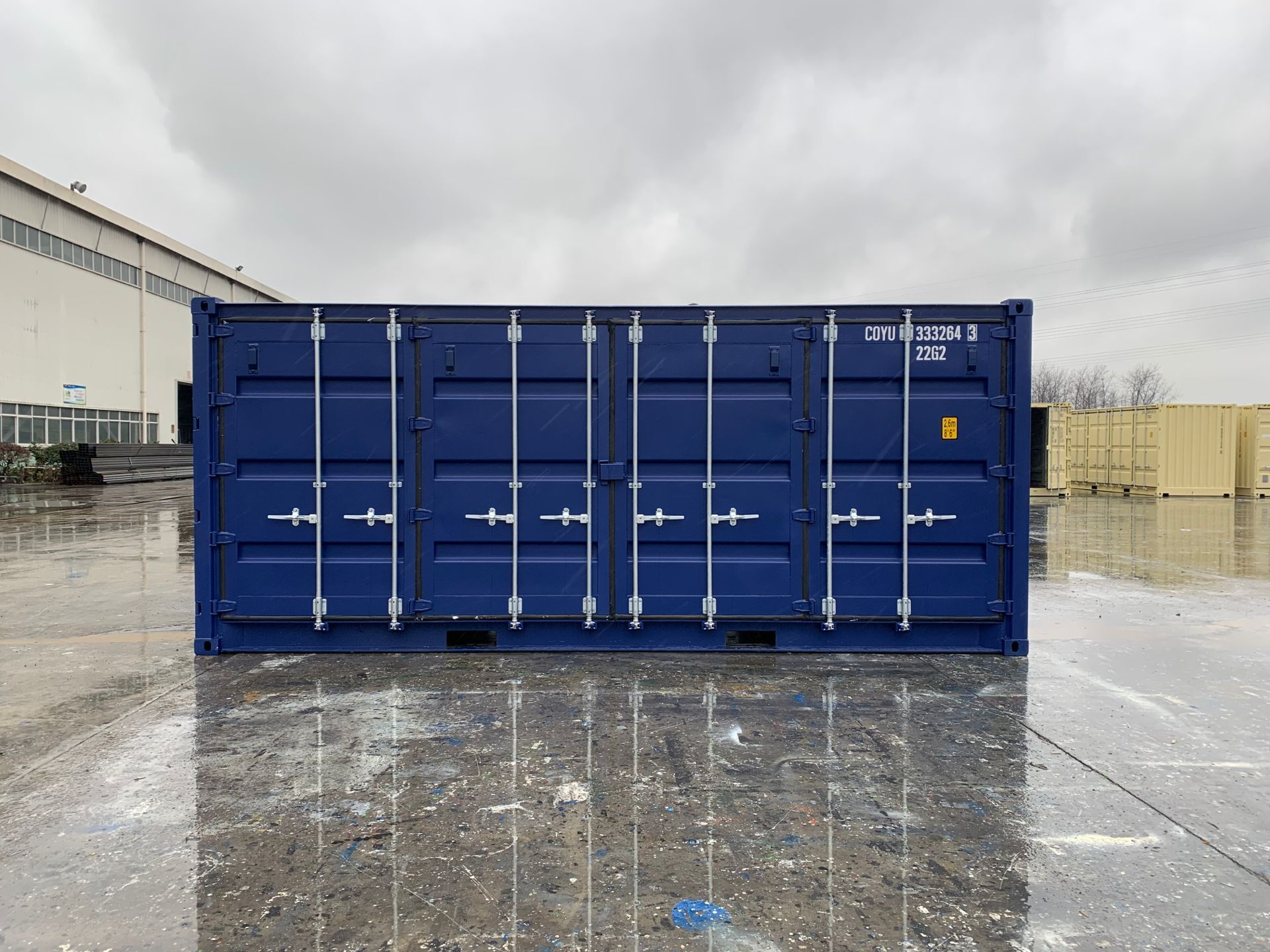 Contenedor 20 Pies Azul Open Side